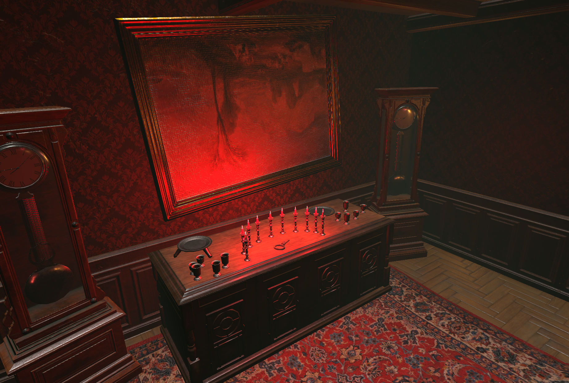 Painting with lots of red light