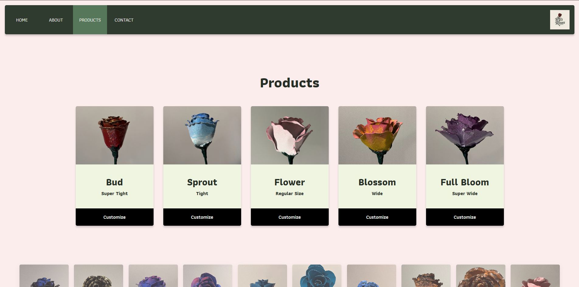Ry's Roses Products Page